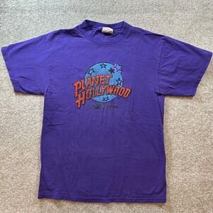 VTG Planet Hollywood Walt Disney World Purple Short Sleeve Shirt Men's Large